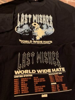 画像2: LAST WISHES - Worldwide Hate Tシャツ (黒) [Tシャツ]