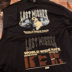 画像1: LAST WISHES - Worldwide Hate Tシャツ (黒) [Tシャツ]