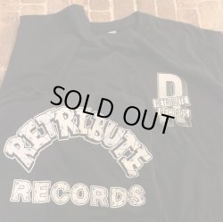 画像1: [XLサイズラス1] RETRIBUTE RECORDS - OG Logo Tシャツ (黒) [Tシャツ]