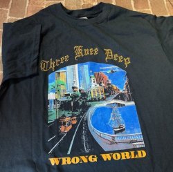 画像1: [Mサイズラス1] THREE KNEE DEEP - Wrong World Tシャツ [Tシャツ]