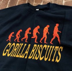 画像1: [Lサイズラス1] GORILLA BISCUITS - Start Today Tシャツ (Navy)  [Tシャツ]