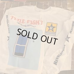画像1: [XLサイズラス1] TITLE FIGHT - REV x TF Spring Songs ロングスリーブ (白) [長袖Tシャツ]