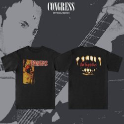 画像1: [先行予約商品] CONGRESS - Stake Through The Heart Tシャツ (黒)  [Tシャツ]