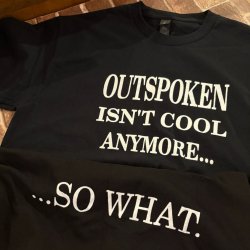 画像1: OUTSPOKEN - Isn't Cool Anymore Tシャツ (黒) [Tシャツ]