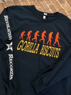 画像2: [XLサイズのみ] GORILLA BISCUITS - Start Today Long Sleeve Tシャツ (紺) [Tシャツ]