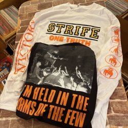 画像1: [白Lサイズのみ] STRIFE - Arms Of The Few Long Sleeve Tシャツ (白/黒) [長袖Tシャツ]