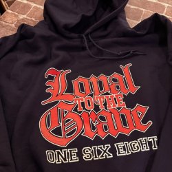 画像1: LOYAL TO THE GRAVE - One Sic Eight  Hoodie (紺) [パーカー]