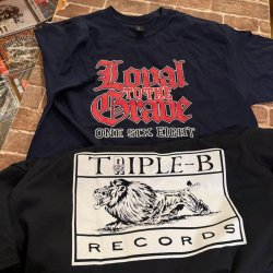 画像1: LOYAL TO THE GRAVE - One Six Eight Tシャツ (紺/黒) [Tシャツ]