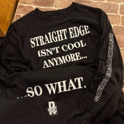 画像1: RETRIBUTE RECORDS - Straight Edge is...Long Sleeve Tシャツ (黒) [長袖Tシャツ]