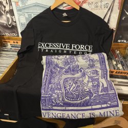 画像1: EXCESSIVE FORCE - Straight Edge Tシャツ (黒/グレー) [Tシャツ]