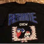 画像: [XLサイズラス1] RETRIBUTE RECORDS - Brick Block Tシャツ (黒) [Tシャツ]