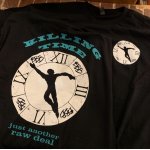 画像: [Lサイズラス1] KILLING TIME - Pocket Tシャツ (黒) [Tシャツ]