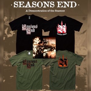 画像1: [先行予約商品] SEASONS END - Logo Tシャツ + A Demonstration of the Seasons Combo(黒/オリーブ) [Tシャツ / Tシャツ+CD]