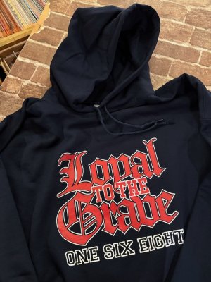 画像2: LOYAL TO THE GRAVE - One Sic Eight  Hoodie (紺) [パーカー]