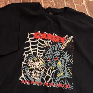 画像1: CANDY - Dreams Less Sweet Tシャツ (黒) [Tシャツ]