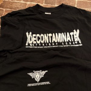 画像1: [XXLサイズのみ] DECONTAMINATE - Straight Edge Tシャツ [Tシャツ]